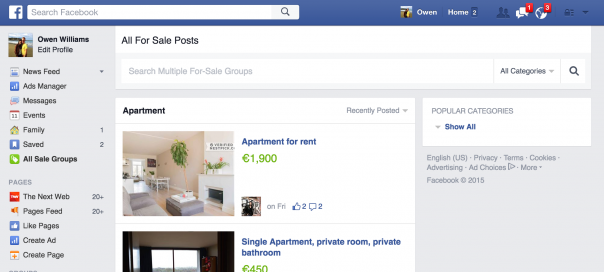 Facebook : Les petites annonces prennent du galon