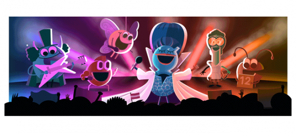 Google : Concours Eurovision de la chanson en doodle