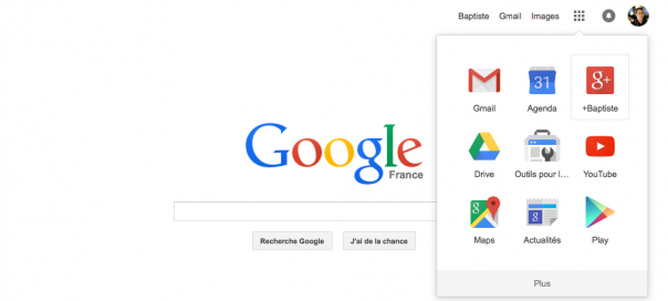 Google+ disparaît de la barre de navigation de Google
