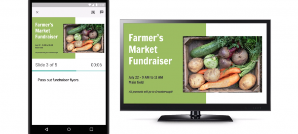 Google Slides : Support du Chromecast & de AirPlay