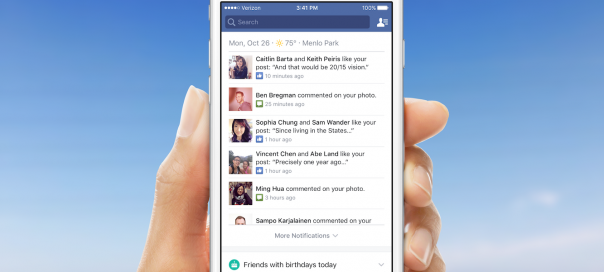 Facebook : Nouvel onglet de notifications sur l’app mobile