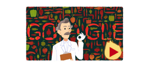 Google : Wilbur Scoville & la force des piments en doodle