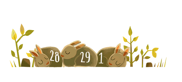 Google : Année bissextile 2016 et le 29 février en doodle