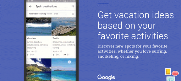 Google : Lancement de Destinations pour planifier vos voyages
