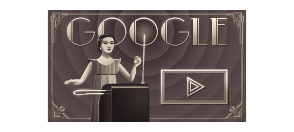 Google : Clara Rockmore et le thérémine en doodle jeu