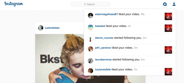 Instagram : Les notifications débarquent sur le site web