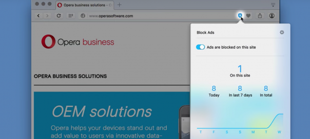 Opera : Un bloqueur de publicité nativement intégré