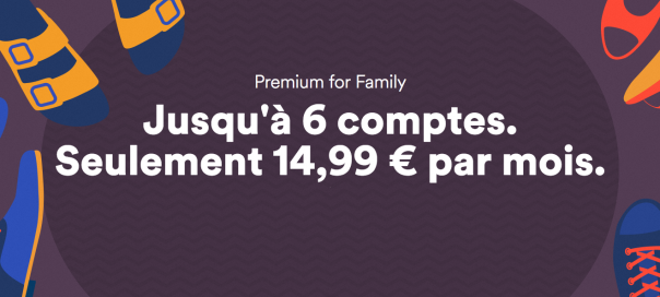 Spotify : L’offre Premium pour toute la famille à 14,99€/mois