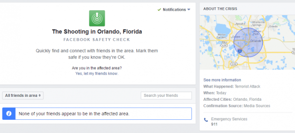 Facebook : Safety Check déployé pour la première fois aux USA