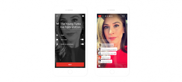 YouTube propose le live depuis un mobile