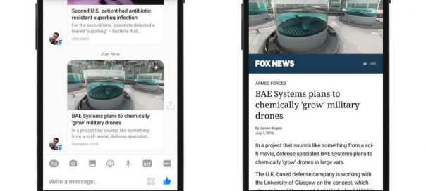 Facebook déploie les Instant Articles dans Messenger