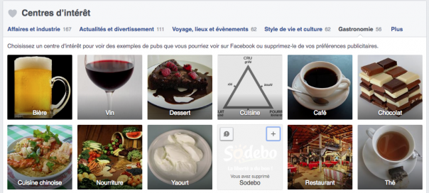 Découvrez les centres d’intérêt que Facebook vous a attribués pour ses Ads