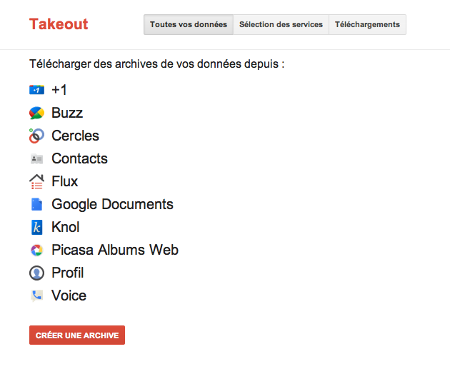 Google Takeout