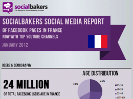 Statistiques Page Fans Facebook France Janvier 2012