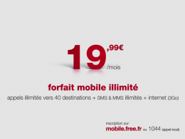 Free Mobile : Forfait illimité