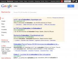 Google : Flèche grise devant les sitelinks inline