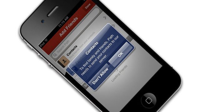 Permission d'accès aux contacts sur iPhone