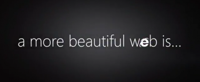 Publicité IE9 : A more beautiful web is...