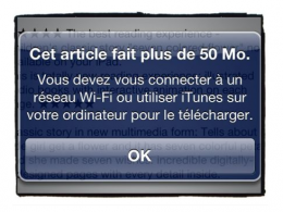 Apple : Augmentation de la taille maximale de téléchargement en 3G à 50 Mo