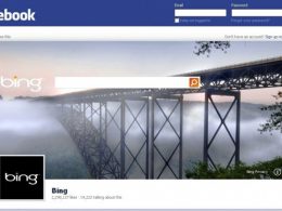 Facebook : Bing en promotion sur la page déconnexion