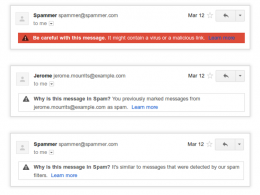 Gmail : Explication des SPAMs