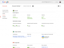 Google Account Activity : Exemple rapport