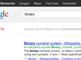 Google : Binary easter egg