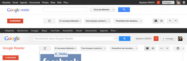 Google Reader : Refresh de l'interface utilisateur