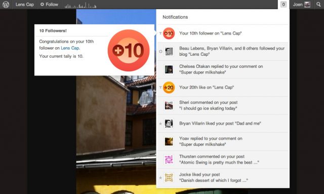 WordPress.com : Badges followers & likes