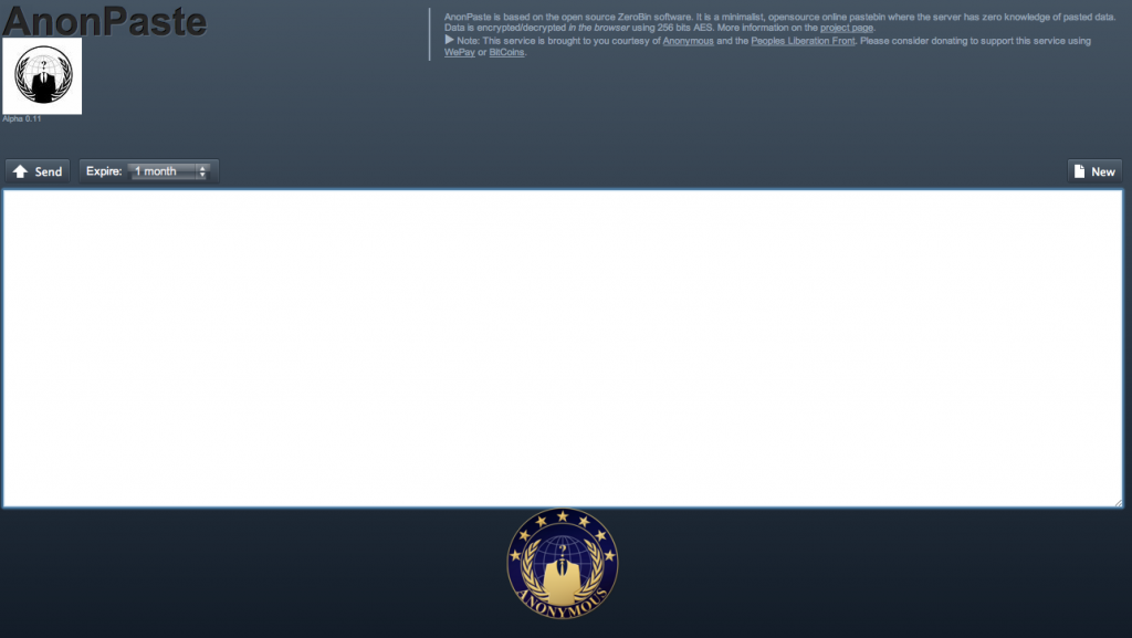 AnonPaste Le Pastebin anonyme des Anonymous Life