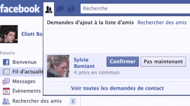 Facebook : Demande d'amis maman