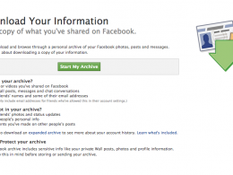 Facebook : Download your information