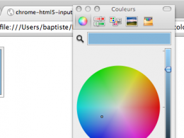 Google Chrome : HTML5 input color