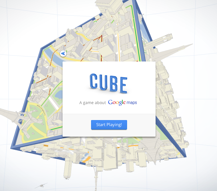 Google Cube : Un jeu HTML5 à la sauce Google Maps - WebLife