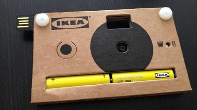 Ikea : Appareil photo en carton