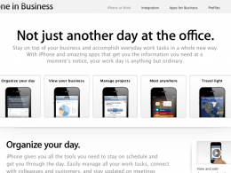 Apple : Page Entreprise pour iPhone