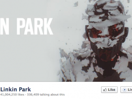 Page Facebook Linkin Park avec bouton écoute