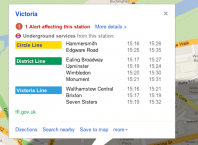 Retards du métro de Londres en prévision des JO sur Google Maps