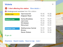 Retards du métro de Londres en prévision des JO sur Google Maps
