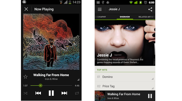 Spotify : nouvelle application Android