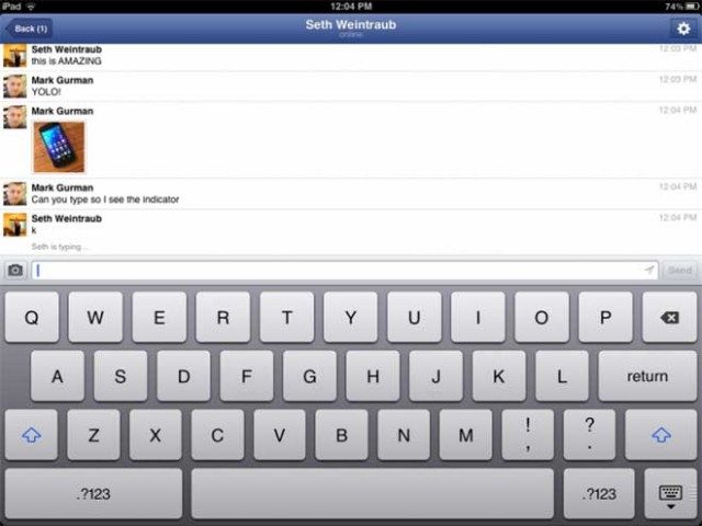 iPad : Facebook Messenger débarque