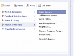 Donneur d'organes sur Facebook