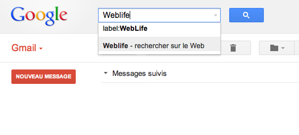 Auto-complétion Gmail