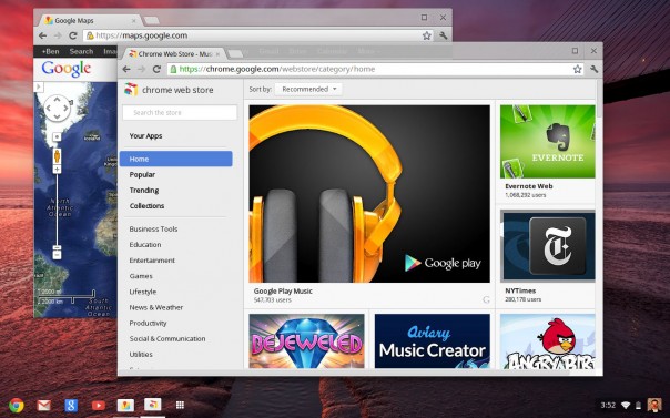 Google Chrome OS : Interface utilisateur