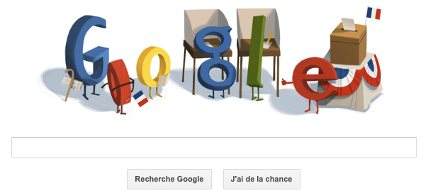 Google : Doodle du second tour de l'élection présidentielle 2012