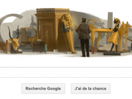 Google : Doodle Howard Carter & Toutânkhamon