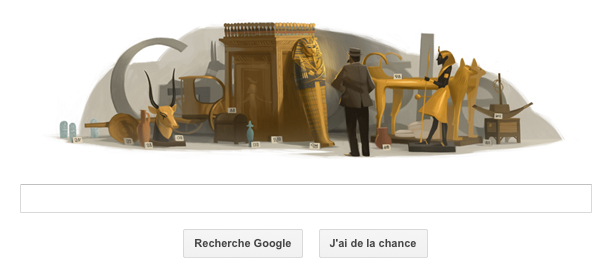 Google : Doodle Howard Carter & Toutânkhamon