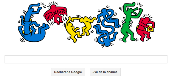 Google : Doodle Keith Haring - Hiéroglyphes