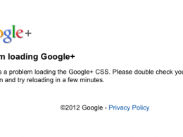 Google+ : Erreur de chargement de CSS