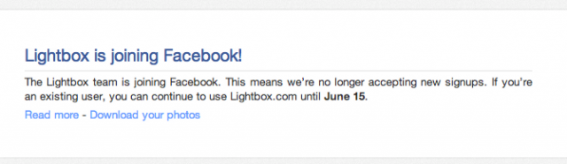 Facebook embauche les équipes de Lightbox